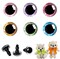 120pcs 20mm 3D Glitter Plastic Safety Eyes for Amigurumi, Crochet Dolls, and Stuffed Animals – 6 Colors with Washers
